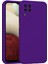Samsung Galaxy A12 Kılıf Lansman Premium Silinebilir Mor Silikon 1