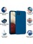 Samsung Galaxy A12 Kılıf Lansman Premium Silinebilir Mavi Silikon 2