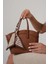 Kadın El ve Omuz Çanta 26592 Taba 2