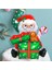 Oturan Hediye Kutulu Noel Baba Folyo Balon Yılbaşı Folyo Balon 4
