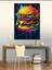 Kanvas Tablo Renkli Hamburger 2