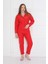 Almines Pijama Puantiyeli Peluş Kadın Pijama Takımı 1