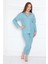 Almines Pijama Puantiyeli Peluş Kadın Pijama Takımı 1