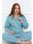 Almines Pijama Puantiyeli Peluş Kadın Pijama Takımı 3