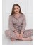 Almines Pijama Puantiyeli Peluş Kadın Pijama Takımı 1