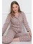 Almines Pijama Puantiyeli Peluş Kadın Pijama Takımı 5