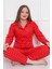 Almines Pijama Puantiyeli Peluş Kadın Pijama Takımı 3