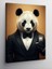 Kanvas Tablo Şık Panda ve Rakı Kadehi 1