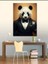 Kanvas Tablo Şık Panda ve Rakı Kadehi 2