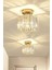 Tekno Trust Modern Luxury Plafonyer Tavan Avize Hol Antre Sarı Kare Kristal Taşlı Avize 1