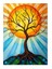 Güneş ve Yaşam Ağacı Modern Mdf Tablo 25CMX 35CM 1