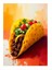 Lezzetli Taco Sunumu Art Mdf Poster 35CM X50CM 1