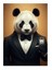 Şık Panda ve Rakı Kadehi Mdf Tablo 18CM x 27CM 1