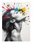 Sanatsal Sıçrama Portresi Modern Ahşap Tablo 35CM X50CM 1