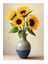Vazoda Ayçiçeği Model Ahşap Tablo 25CMX 35CM 1