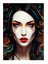 Renkli Kadın Çizimi Art Mdf Tablo 18CM x 27CM 1