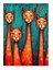 Renkli Modern Kedi Figürleri Desenli Mdf Tablo 35CM X50CM 1