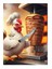Döner Yapan Tavuk Desenli Ahşap Tablo 35CM X50CM 1