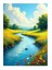 Doğanın Huzurlu Akışı Art Mdf Tablo 35CM X50CM 1