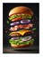 Katmanlı Burger Lezzeti Hediyelik Ahşap Tablo 35CM X50CM 1