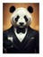 Panda ve Şık Kadehi Mdf Tablo 25CMX 35CM 1
