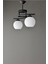 Şık Siyah Beyaz Camlı Salon ve Oda Avizesi, 2'li set, Metal yapım, 45x45 boyut 1