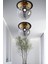 Alora Siyah Gold Füme Camlı Plafonyer Avize, 19x19 cm, Metal Materyal 1
