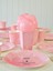 Pastel Pembe Renk Kullan At Tabak-Bardak-Çatal Kaşık Bıçak- Popcorn Kutusu 8 Kişilik Parti Seti Pembe Cinsiyet Partisi Tabak Seti 4