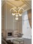 Tekno Trust Modern Sarkıt Power LED Avize Salon Mutfak Oturma Odası Avize Kristal Taşlı Kelebek Gold Sarı 1