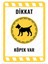 Ul2883-A4 - Dikkat Köpek Var Uyarı Levhası (21,6 x 30,3 cm) 1
