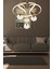 Tekno Trust Dimmerli Kumandalı 3 Renk Modern Kristal Taşlı Salon Mutfak Oturma Odası Avize Gold Sarı LED Avize 1