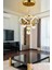 Tekno Trust Dimmerli Kumandalı 3 Renk Modern Kristal Taşlı Salon Mutfak Oturma Odası Avize Gold Sarı LED Avize 2