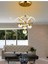 Tekno Trust Dimmerli Kumandalı 3 Renk Modern Kristal Taşlı Salon Mutfak Oturma Odası Avize Gold Sarı LED Avize 4