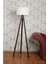 Tekno Trust 3 Ayaklı Tripod Lambader Abajur Kumaş Başlık---Beyaz-C 1