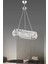 Şık 45x70 cm Metal Yemek Masası, Kristal Taşlı Üçli Avize ile tamamlanmış 1