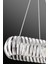 Şık 45x70 cm Metal Yemek Masası, Kristal Taşlı Üçli Avize ile tamamlanmış 4
