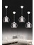 Modern şeffaf camlı tekli avize, metal malzeme, 14x30 boyut, şık aydınlatma seçeneği 1