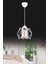 Modern şeffaf camlı tekli avize, metal malzeme, 14x30 boyut, şık aydınlatma seçeneği 2