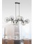 8'li siyah avize, metal materyal, 90x34 cm, şık ve modern tasarım 1