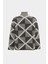 Premium Oversize Yün Karışımlı Geometrik Desen Kadın Triko Kazak 2