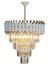 Beyaz Gold Kristal Taşlı 4'lü Lüks Avize, Metal Malzeme, 45x45 cm 3
