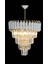 Beyaz Gold Kristal Taşlı 4'lü Lüks Avize, Metal Malzeme, 45x45 cm 4