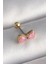 316L Çelik Gold Renk Pembe Fiyonk Model Tragus Piercing 1