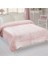 Yumuşak ve sıcak tek kişilik pudra renkli polyester battaniye 1