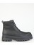 Calvin Klein Deri Siyah Erkek Bot Lugged Boot Laceup Rebellıous 1