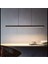 Modern Siyah Metal Led Lineer Avize 100cm Warm White Işık 1