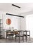Modern Siyah Metal Led Lineer Avize 100cm Warm White Işık 4