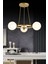 Modern 3'lü halka avize, metal ve cam detaylarıyla şık aydınlatma seçeneği 1