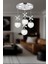 4'lü Krom Sarkıt LED Avize, Metal, 35x35 cm, 4 Ampüllü, Şık ve Modern Tasarım 2