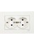 Karre Beyaz Ikili Topraklı Priz 1
